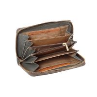 Πορτοφόλι δερμάτινο γυναικείο χακί LaVor 5985