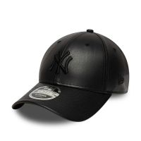 Καπέλο τζόκεϊ μαύρο συνθετικό δέρμα New York Yankees New Era 9Forty MLB PU M-Crown Cap Black / Black