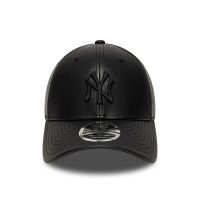 Καπέλο τζόκεϊ μαύρο συνθετικό δέρμα New York Yankees New Era 9Forty MLB PU M-Crown Cap Black / Black