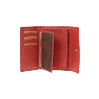 Πορτοφόλι δερμάτινο γυναικείο κεραμιδί LaVor 6157