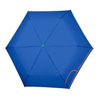 Ομπρέλα γυναικεία μονόχρωμη mini σπαστή θαλασσί Perletti Time Mini Sea Blue