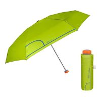 Ομπρέλα γυναικεία μονόχρωμη mini σπαστή πράσινη Perletti Time Mini Green