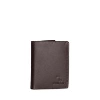 Men's Vertical Leather Wallet - Card Holder 7.Dots Jupiter 91-004 Brown