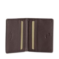 Men's Vertical Leather Wallet - Card Holder 7.Dots Jupiter 91-004 Brown