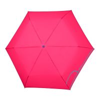 Ομπρέλα γυναικεία μονόχρωμη mini σπαστή ροζ Perletti Time Mini Pink