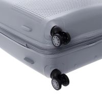 Βαλίτσα σκληρή μικρή επεκτάσιμη γκρι ασημί με 4 ρόδες Stelxis Cronus ST-540