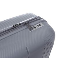 Βαλίτσα σκληρή μικρή επεκτάσιμη γκρι ασημί με 4 ρόδες Stelxis Cronus ST-540
