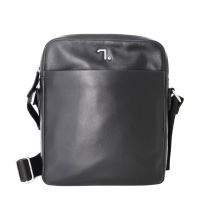 Τσάντα ώμου δερμάτινη μαύρη 7.Dots Uranus 60-101 M Black