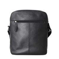 Τσάντα ώμου δερμάτινη μαύρη 7.Dots Uranus 60-101 M Black