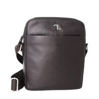 Τσάντα ώμου δερμάτινη καφέ 7.Dots Uranus 60-101 M Brown