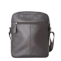 Τσάντα ώμου δερμάτινη καφέ 7.Dots Uranus 60-101 M Brown