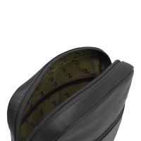 Τσάντα ώμου δερμάτινη μαύρη 7.Dots Uranus 60-120 M Black