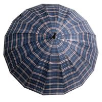 Ομπρέλα μεγάλη χειροκίνητη μπλε καρό Guy Laroche