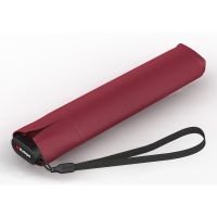 Ultra Light Slim Manual Folding Umbrella With UV Protection  Knirps US.050 Heat Shield Bordeaux With Black Coating