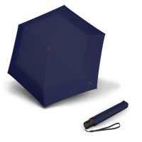 Ομπρέλα σπαστή αντηλιακή με αυτόματο άνοιγμα - κλείσιμο χρώμα μπλε με μαύρη επένδυση Knirps U.200 Duomatic