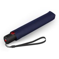 Ομπρέλα σπαστή αντηλιακή με αυτόματο άνοιγμα - κλείσιμο χρώμα μπλε με μαύρη επένδυση Knirps U.200 Duomatic