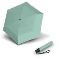 Ομπρέλα σπαστή αντηλιακή με αυτόματο άνοιγμα - κλείσιμο χρώμα μέντα με ιριδίζουσα επένδυση Knirps U.200 Duomatic