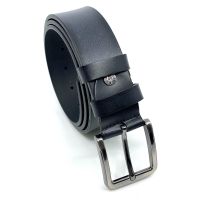 Ζώνη δερμάτινη ανδρική μαύρη Legend L-101