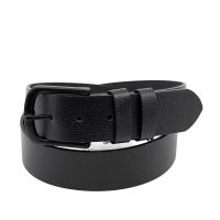 Ζώνη δερμάτινη ανδρική μαύρη Legend L-757
