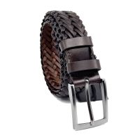 Ζώνη δερμάτινη ανδρική πλεκτή καφέ Legend LGD-200