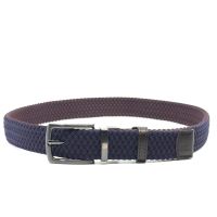 Ζώνη ανδρική ελαστική πλεκτή διπλής όψης μπλε - καφέ Legend LGD-57