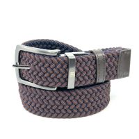 Ζώνη ανδρική ελαστική πλεκτή διπλής όψης μπλε - καφέ Legend LGD-57