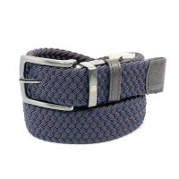 Ζώνη ανδρική ελαστική πλεκτή διπλής όψης μπλε - καφέ Legend LGD-57