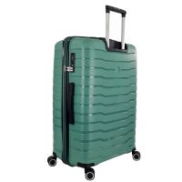 Large Hard Expandable Luggage With 4 Wheels Rain RB80134 75 cm Green
