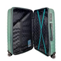 Medium Hard Expandable Luggage With 4 Wheels Rain RB80104  65 cm Green