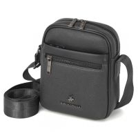 Τσαντάκι ώμου μαύρο ανδρικό Beverly Hills Polo Club Wall Street Shoulder Bag BH-8512