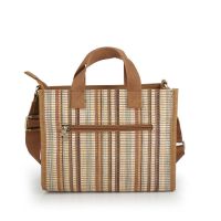 Τσάντα ψάθινη γυναικεία χειρός - crossbody μπεζ ριγέ Gabol Amore