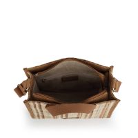 Τσάντα ψάθινη γυναικεία χειρός - crossbody μπεζ ριγέ Gabol Amore