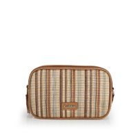 Τσάντα ψάθινη γυναικεία crossbody μπεζ ριγέ Gabol Amore