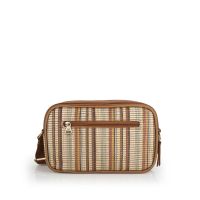 Τσάντα ψάθινη γυναικεία crossbody μπεζ ριγέ Gabol Amore