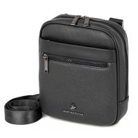 Τσαντάκι ώμου μαύρο ανδρικό Beverly Hills Polo Club Wall Street Shoulder Bag BH-8513