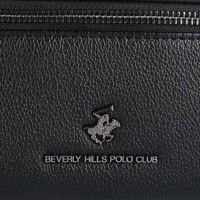 Τσαντάκι χεριού - ώμου μαύρο ανδρικό Beverly Hills Polo Club Wall Street Shoulder Bag BH-8511