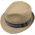 Καπέλο ψάθινο με ριγέ γκρό κορδέλα Stetson Trilby Mandalo Raffia, πάνω όψη