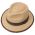 Καπέλο ψάθινο με καφέ γκρό κορδέλα Stetson Traveller Merriam Raffia, πάνω όψη