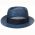 Καπέλο ψάθινο καλοκαιρινό μπλε Kangol Lure Oval Pork Pie, πίσω όψη