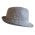 Καπέλο καβουράκι γυναικείο γκρι  χειμερινό Tweed, αριστερή όψη