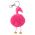Μπρελόκ παιδικό φλαμίνγκο Stephen Joseph Pom Pom Critter Key Chains Flamingo, πίσω όψη