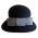 Καπέλο μάλλινο γυναικείο μαύρο χειμερινό με ασύμμετρο γείσο