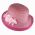 Καπέλο καλοκαιρινό κοριτσίστικο ροζ με λουλούδια, αριστερή όψη