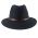 Winter Fedora Wool Hat Water Repellent Crushable Black