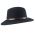 Καπέλο χειμερινό μάλλινο ρεπούμπλικα μαύρο με δερμάτινο λουράκι Fedora Wool Water Repellent Crushable Black Hat, αριστερή όψη