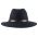 Winter Fedora Wool Hat Water Repellent Crushable Black