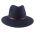 Καπέλο χειμερινό μάλλινο ρεπούμπλικα μπλε με δερμάτινο λουράκι Fedora Wool Water Repellent Crushable Blue Hat