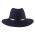 Winter Fedora Wool Hat Water Repellent Crushable Blue