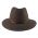 Winter Fedora Wool Hat Water Repellent Crushable Brown