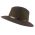 Καπέλο χειμερινό μάλλινο ρεπούμπλικα καφέ με δερμάτινο λουράκι Fedora Wool Water Repellent Crushable Brown Hat, δεξιά όψη